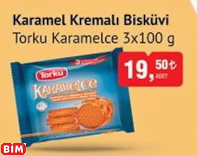 TORKU KARAMELCE KARAMEL KREMALI BİSKÜVİ